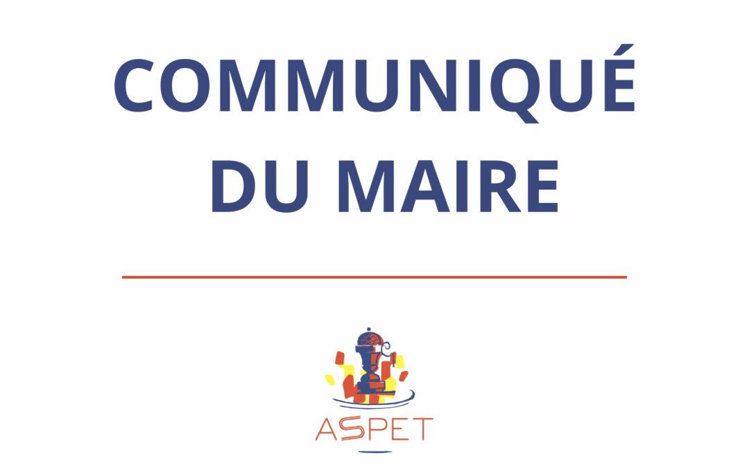 Communiqué du maire canicule