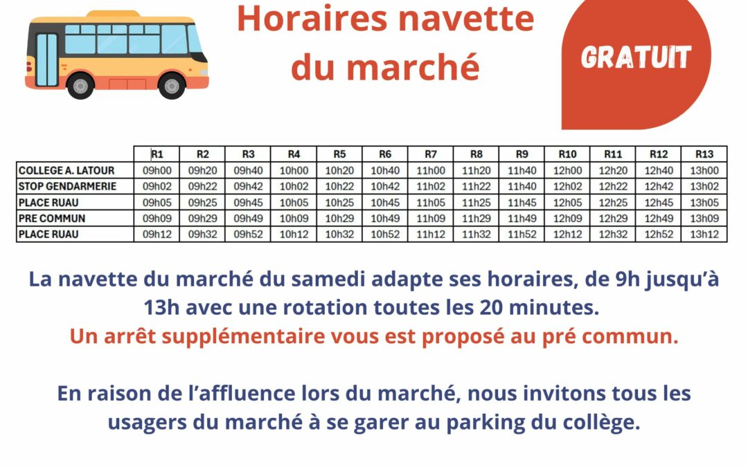 Navette du marché du samedi
